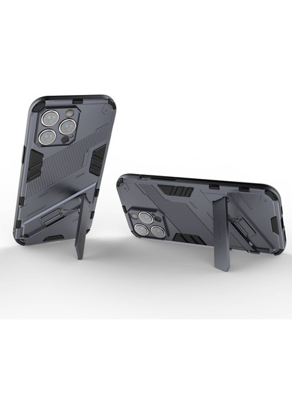 Iphone 14 Pro Telefon Kılıfı 6.1 Inç Hibrid Kickstand Hard Pc Yumuşak Tpu Şok Geçirmez Koruyucu Kapak-Karanlık-Mavi (Yurt Dışından) modelleri