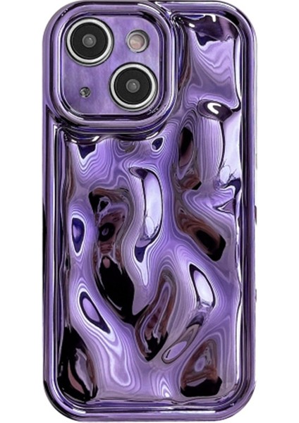 Iphone 14 Meteorit Doku Elektraplatma Yumuşak Tpu Kapak-Morası Için Şok Geçirmez Telefon Kılıfı (Yurt Dışından)