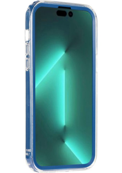 Iphone 14 Pro 6.1 Inç Şeffaf Arka Kapak Kartı Yuvası Işlevi Yumuşak Tpu Telefon Kabuğu Kılıf Mavisi (Yurt Dışından)