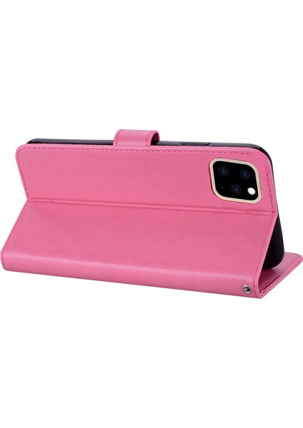 Iphone 14 Pro Telefon Kılıfı 6.1 Inç Pu Deri Baykuş Çiçek Baskılı Cüzdan Stand Kılıfı Manyetik Toka Rhinestone Dekor Telefon Kapak-Rose (Yurt Dışından) modelleri