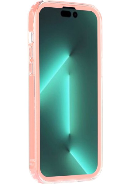 Iphone 14 Pro 6.1 Inç Şeffaf Arka Kapak Kartı Yuvası Işlevi Yumuşak Tpu Telefon Kabuğu Vaka-Pembe (Yurt Dışından)