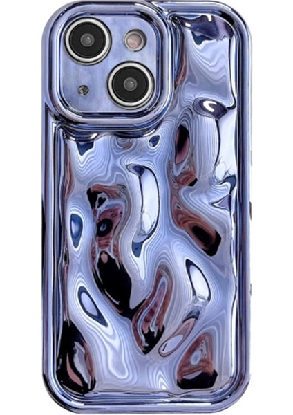 Iphone 14 Meteorit Doku Elektraplatma Yumuşak Tpu Kapak-Mavi Için Şok Geçirmez Telefon Kılıfı (Yurt Dışından)