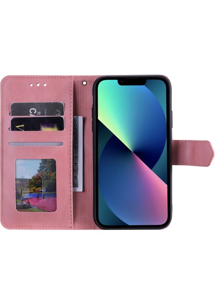 Iphone 14 Pro Telefon Kılıfı Için 6.1 Inç Ekleme Dikişli Deri Deri Deri Deri Stand Folio Flip Anti-Drop Anti-Çizelge Anti-Claps Cover-Pink (Yurt Dışından) fiyatları