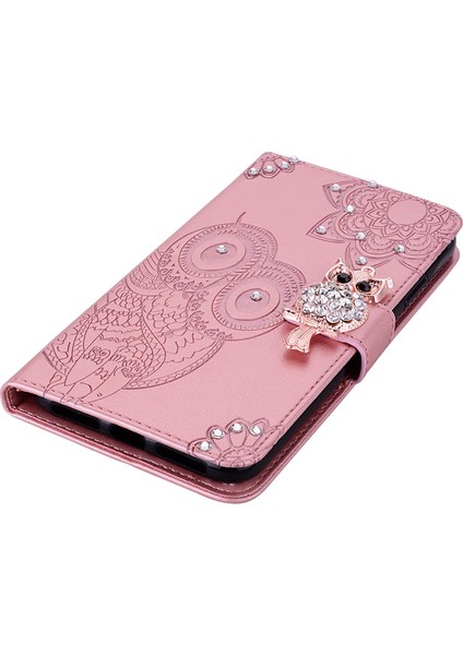 Iphone 14 Pro Telefon Kılıfı 6.1 Inç Pu Deri Baykuş Çiçek Baskılı Cüzdan Stand Kılıfı Manyetik Toka Rhinestone Dekor Telefon Kapak Golü Altın (Yurt Dışından) fırsatları