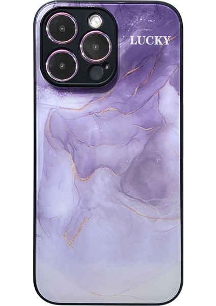 Iphone 14 Pro Gold Folyo Sabit Cam+Tpu Telefon Kapağı Mürekkep Yıkama Boyama Tasarım Cep Telefonu Kılıf Ilanı (Yurt Dışından)