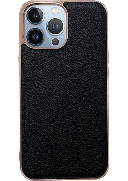 Iphone 14 Pro Telefon Kılıfı Için Telefon Kapağı 6.1 Inç Çizgiye Karşı Çizgiye Karşı Cowinine Deri+Tpu Elektrapılaşma Telefon Kılıfı Black (Yurt Dışından)