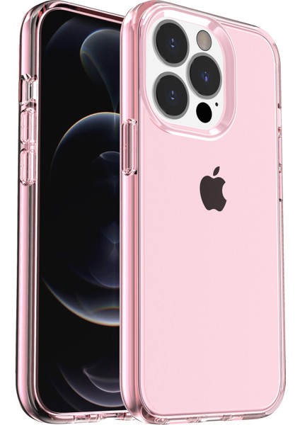 Pc+Tpu Hibrid Telefon Kılıfı Iphone 14 Pro 6.1 Inç Şok Geçirmez Kristal Berraklığında Koruyucu Kapak Pembe (Yurt Dışından)