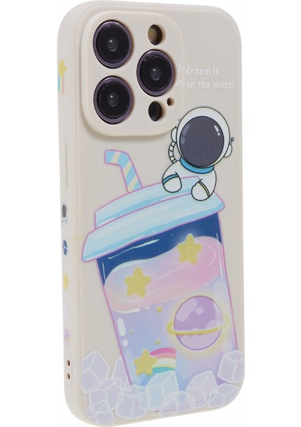 Iphone 14 Pro Cartoon Astronot Desen Baskı Telefon Kılıfı Yumuşak Tpu Şok Geçirmez Kapak-Beyaz (Yurt Dışından) modelleri