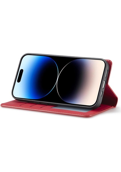 Iphone 14 Pro Telefon Kapak Stand Stand Cüzdan Deri Anti-Shock Flip Telefon Korusu (Yurt Dışından)