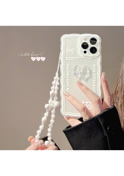 Iphone 14 Pro Crystal Clear Tpu Telefon Kapağı Bowknot Dekor Telefon Kılıfı Kılıflı Bilek Kayışı (Yurt Dışından) fiyatları