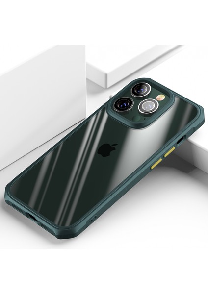 Iphone 14 Pro 6.1 Inç Anti-Çizgi Anti-Çizelge Temiz Telefon Kılıfı Hibrit Tpu+Pc Damla Geçirmez Hava Yastığı Kapak Yeşili (Yurt Dışından) fiyatları