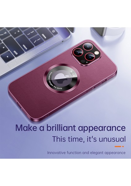 RH05 Iphone 14 Pro Vaka Yumuşak Tpu Pc Pu Deri Kaplamalı Telefon Kapak Yeşili (Yurt Dışından)