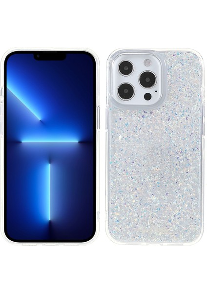 Iphone 14 Pro Telefon Kılıfı 6.1 Inç Pc+Tpu Hibrid Koruyucu Kılıf Önleme Önleyici Kapak Tam Glitter-Silver ile Dekorasyon (Yurt Dışından)