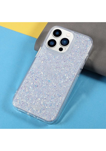 Iphone 14 Pro Telefon Kılıfı 6.1 Inç Pc+Tpu Hibrid Koruyucu Kılıf Önleme Önleyici Kapak Tam Glitter-Silver ile Dekorasyon (Yurt Dışından) modelleri