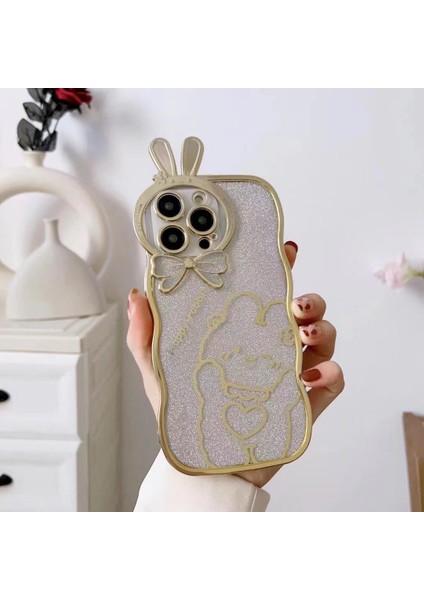 Iphone 14 Pro Telefon Kılıfı Tavşan Tasarımı Elektrapan Plotter Anti-Drop Yumuşak Tpu Cep Telefonu Kaplumbağası Sarı (Yurt Dışından)