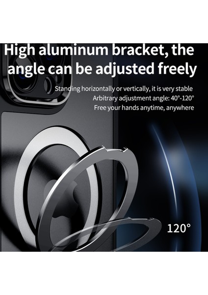 Iphone 14 Pro Pc+Tpu Ring Kickstand Mat Telefon Kapak Yeşil (Yurt Dışından)