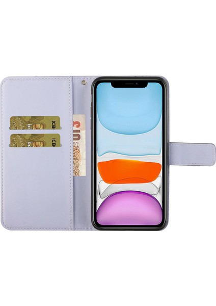 Iphone 14 Pro Telefon Kılıfı 6.1 Inç Etnik Tarzı Çiçek Baskılı Pu Deri Kılıf Stand Cüzdan Manyetik Toka Telefon Kapak Morası (Yurt Dışından) fırsatları