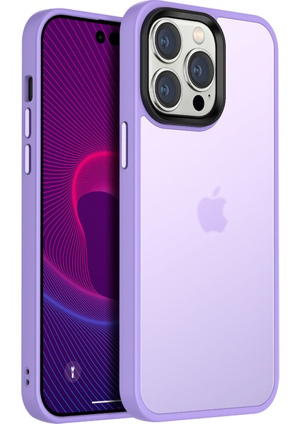 Iphone 14 Pro Telefon Kılıfı Için 6.1 Inç Anti-Güz Mat Anti-Anteler Tpu+Pc Hafif Ince Lens Koruması Geri Kapak Işık Mor Mor (Yurt Dışından)