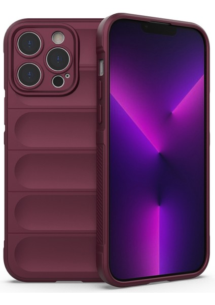 Iphone 14 Pro Telefon Kılıfı Için 6.1 Inç Anti-Fall Yumuşak Tpu Çizilmeye Dayanıklı Damla Geçirmez Cep Telefonu Kapak-Dark Kırmızı (Yurt Dışından)