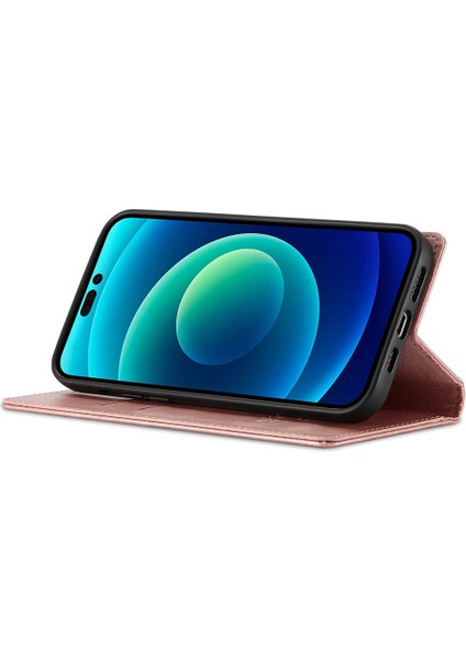 Iphone 14 Pro 6.1 Inç Pu Deri Telefon Kılıfı Güçlü Manyetik Kapatma Cüzdan Stand Telefon Kapak-Pembe (Yurt Dışından) modelleri
