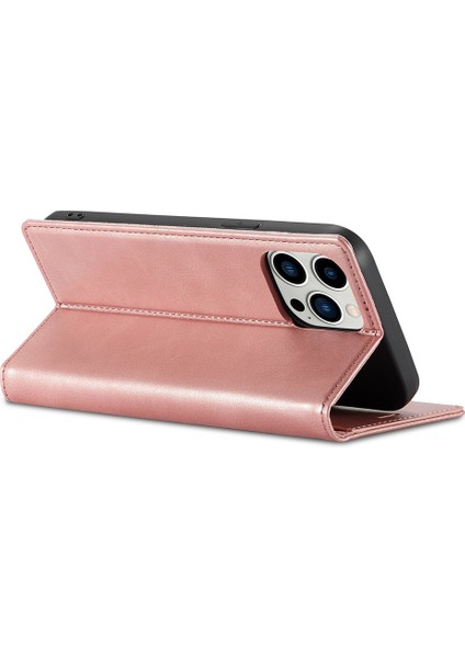 Iphone 14 Pro 6.1 Inç Pu Deri Telefon Kılıfı Güçlü Manyetik Kapatma Cüzdan Stand Telefon Kapak-Pembe (Yurt Dışından) fırsatları