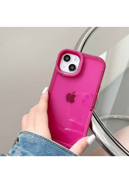 Iphone 14 Için Cep Telefonu Kapağı Anti-Shock Anti-Shock Kickstand Arka Kamera Halkası Telefon Koruyucu Geri Kılıf Gül (Yurt Dışından) fırsatları