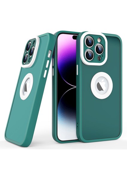 Iphone 14 Pro Telefon Kasası Koruyucu Kasa Cilt Dokunuşu Ince Kasa Yumuşak Tpu Pc Telefon Kapağı (Round Hollow Show Phone &#39; S Logosu) -Green (Yurt Dışından)