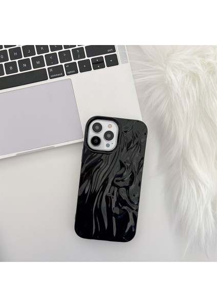Iphone 14 Pro Pleat Tasarım Için Parlak Telefon Kılıfı Damla Geçirmez Yumuşak Tpu Geri Koruyucu Kapak Black (Yurt Dışından) fiyatları