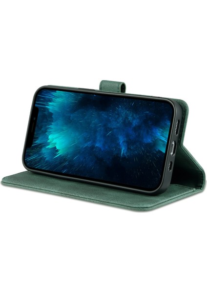 Iphone 14 Pro Telefon Kılıfı Için 6.1 Inç Anti-Drop Pu Deri Cüzdan Kılıfı Manyetik Kapanma Stand Şok Geçirmez Koruyucu Telefon Flip Kapak Yeşili (Yurt Dışından) modelleri