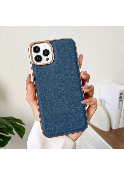 Iphone 14 Pro Telefon Kılıfı Için Telefon Kapağı 6.1 Inç Çizgiye Karşı Çizgiye Karşı Cowinhide Deri+Tpu Elektrumlatma Telefon Kılıf Mavisi (Yurt Dışından) fiyatları