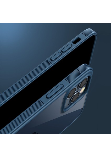 Iphone 14 Pro Için Yumuşak 6.1 Inç Clear Pc+Yumuşak Tpu Çizgiye Döküm Anti-Kılavuzu Kapak Telefon Geri Kılıf Mavisi (Yurt Dışından) fiyatları