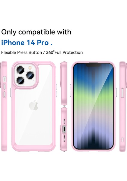 Iphone 14 Pro Telefon Kılıfı Tpu+Akrilik Clear 6.1 Inç Şık Anti-Drop Önleme Önleyici Cep Telefonu Arka Kapak Mavisi (Yurt Dışından) fiyatları