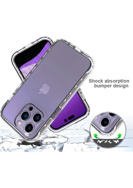 Iphone 14 Pro Telefon Kılıfı 6.1 Inç Aşınmaya Dayanıklı Şok Geçirmez Şeffaf Tpu+Pc Hibrid Kılıf Renk Cep Telefonu Kabuğu Kırmızı (Yurt Dışından) modelleri