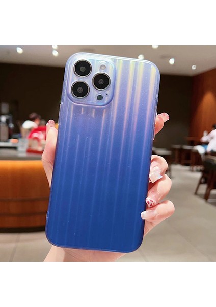 Iphone 14 Pro Lazer Imd Tasarım Mep Telefon Kapağı Bavul Şeklindeki Akrilik+Tpu Telefon Kasası Kabuk-Mavi (Yurt Dışından)