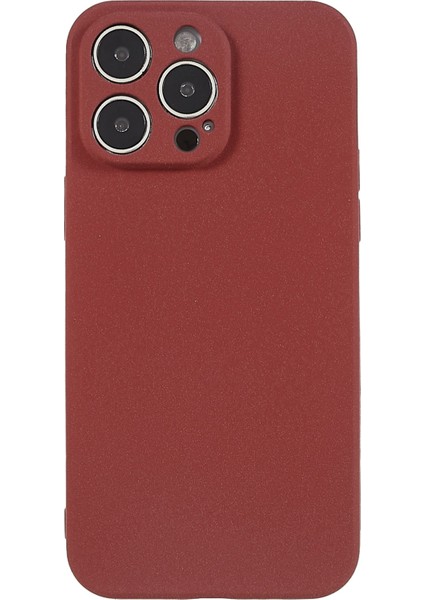 Iphone 14 Pro Telefon Kılıfı Için Çizgiye Döküm Anti Telefon Geri Kılıf Çift Taraflı Mat Yumuşak Tpu Karşı Parçayı Anti-Fingerprint Telefon Kapak-Dark Kırmızı (Yurt Dışından) fiyatları