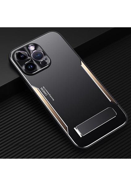 Tpu+Alüminyum Alaşım Telefon Kılıfı Iphone 14 Pro-Drop Anti-Drop Kickstand Back Cover-Sold (Yurt Dışından) fırsatları