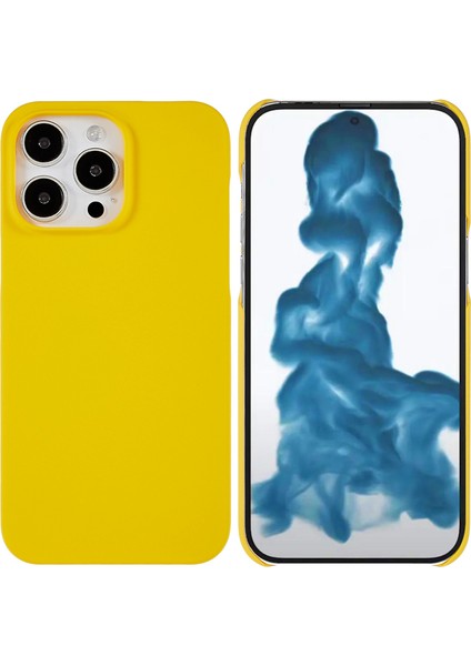 Iphone 14 Pro Telefon Kılıfı Için 6.1 Inç Sert Pc Arka Kapak Anti-Şok Ka Glossy Yüzey Koruyucu Kılıf Sarı (Yurt Dışından)