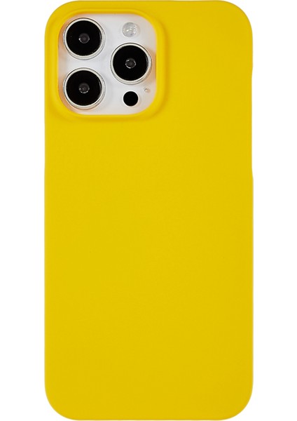Iphone 14 Pro Telefon Kılıfı Için 6.1 Inç Sert Pc Arka Kapak Anti-Şok Ka Glossy Yüzey Koruyucu Kılıf Sarı (Yurt Dışından)