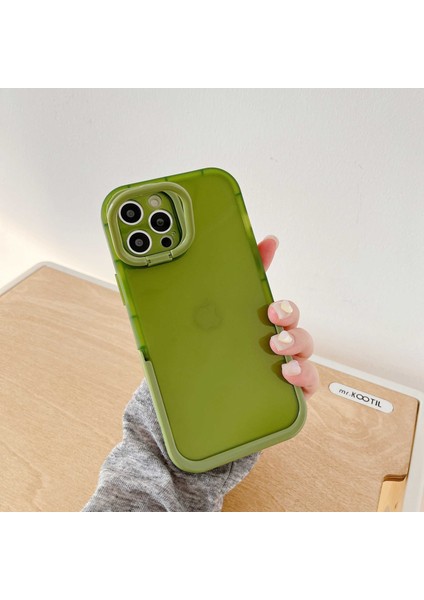 Iphone 14 Pro Telefon Kılıfı Anti-Solma Hücre Kabuğu Kickstand Arka Kamera Yüzüğü Ince Fit Telefon Geri Kapak Yeşilleri (Yurt Dışından) fırsatları