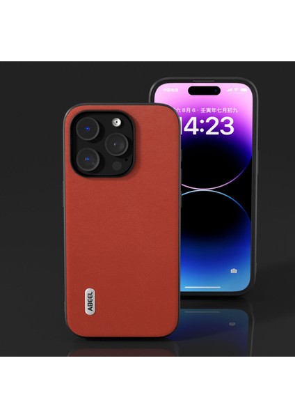 Iphone 14 Pro-Drop Anti Drop Ince Kılıf Dokulu Pu Deri+Yumuşak Tpu Telefon Kapak-Kırmızı (Yurt Dışından) fırsatları