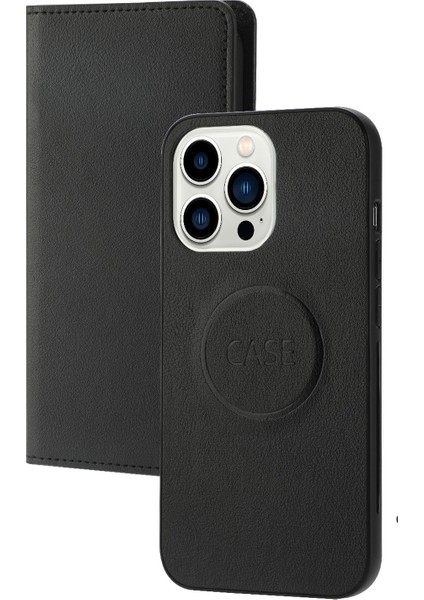 Iphone 14 Pro Phone Kılıfı Için Ultra Nezlenebilir Deri Deri Cüzdan Şok Geçirmez Manyetik Toka Cep Telefonu Kabuk Black (Yurt Dışından)