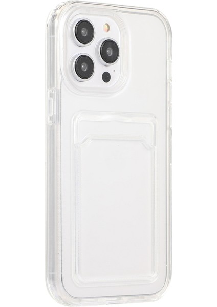Iphone 14 Pro Telefon Kılıfı Için 6.1 Inç Şeffaf Arka Kapak Yuvası Işlevi Yumuşak Tpu Telefon Kabuğu Kılıf Kılıfı (Yurt Dışından)