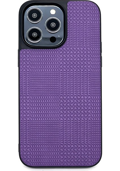 Iphone 14 Pro Fone Case Için Koruyucu Vaka Şok Geçirmez Anti-Fall Pu Deri Kaplamalı Tpu Telefon Kapak Morası (Yurt Dışından)