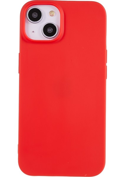 Iphone 14 Için Mat Mat Yumuşak Tpu Kapak Şok Geçirmez Emilim Esnek Telefon Kasası-Kırmızı (Yurt Dışından)