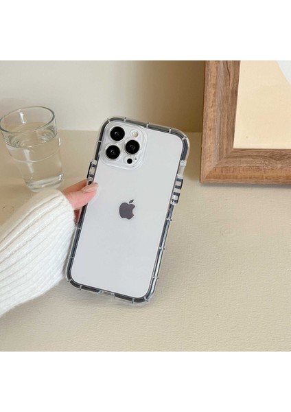 Iphone 14 Pro Drop Anti-Drop Koruyucu Telefon Kılıfı Aydınlık Noctilucent Esnek Tpu Arka Kapak Black (Yurt Dışından)