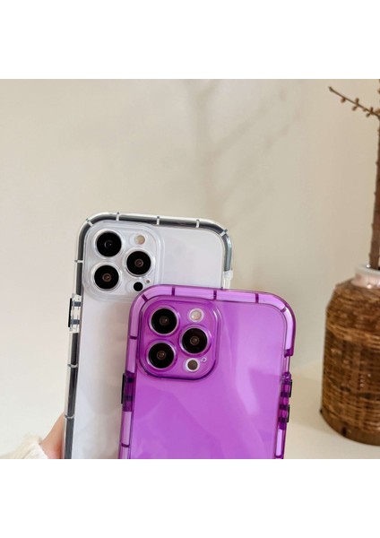 Iphone 14 Pro Drop Anti-Drop Koruyucu Telefon Kılıfı Aydınlık Noctilucent Esnek Tpu Arka Kapak Black (Yurt Dışından)