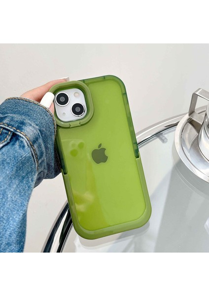 Iphone 14 Anti-Shock Anti-Shock Kickstand Arka Kamera Yüzüğü Telefon Kapağı Koruyucu Geri Kılıf Yeşili (Yurt Dışından) fırsatları