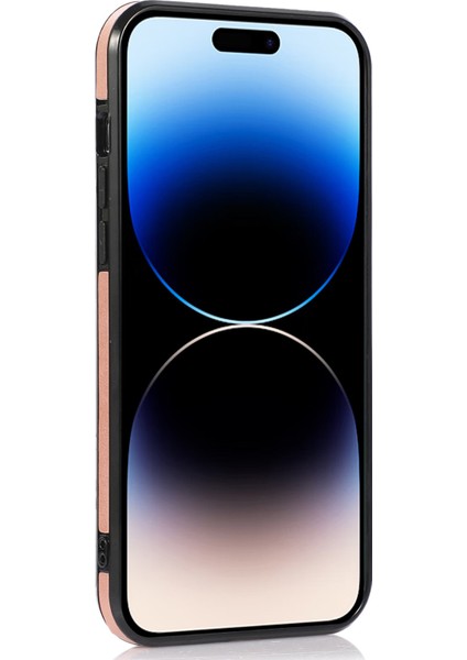 Iphone 14 Pro Telefon Kılıfı Cep Telefonu Kapağı 6.1 Inç Pu Deri+Tpu Nakit Para Kart Tutucu Kickstand Omuz Kayışı Golü Altın (Yurt Dışından)