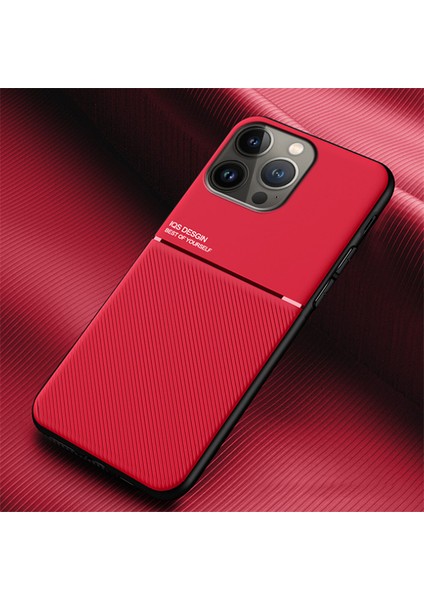 Iphone 14 Pro Telefon Kılıf Hücresi Için 6.1 Inç Çizgiler Basılı Giyim Anti-Shock Anti-Shock Pu Deri Tpu Kabuğu Dahili Metal Kırmızısı (Yurt Dışından) modelleri