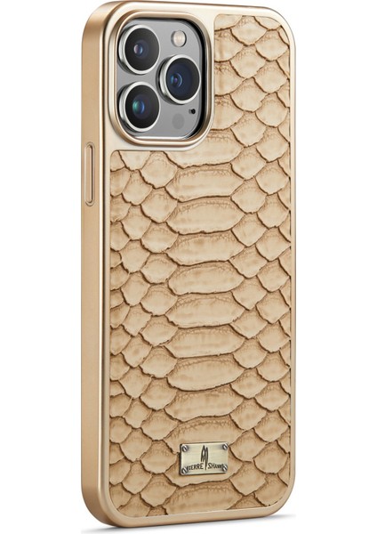 Iphone 14 Pro Telefon Kılıfı Için Elektrokürlü Python Doku Pu Deri Kaplamalı Tpu Telefon Geri Kılıf Anti-Fall Cover-Sarı (Yurt Dışından)